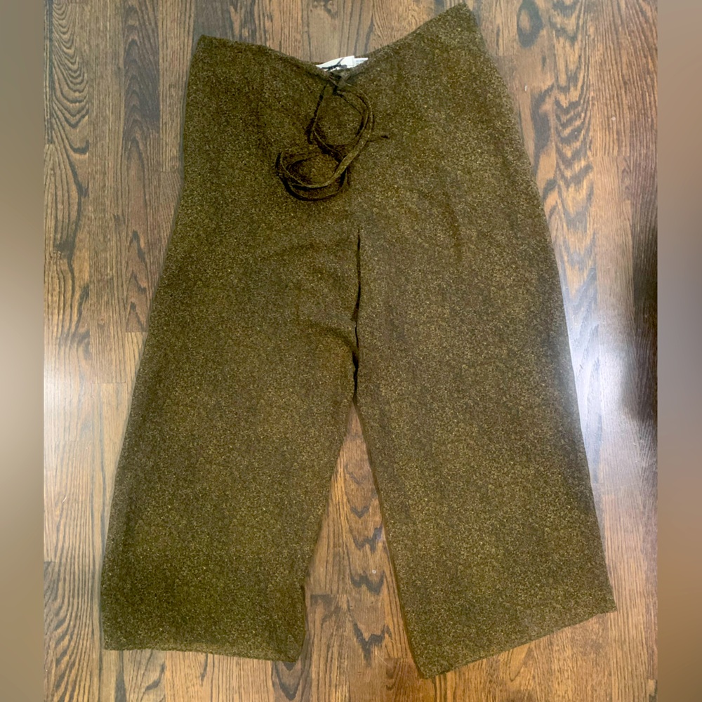 Vintage Anne Klein II 100% Silk Palazzo Pants sz 8